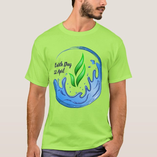 Earth Day 2025: Vår kraftfulla planetVapensköld T Shirt (Framsida)