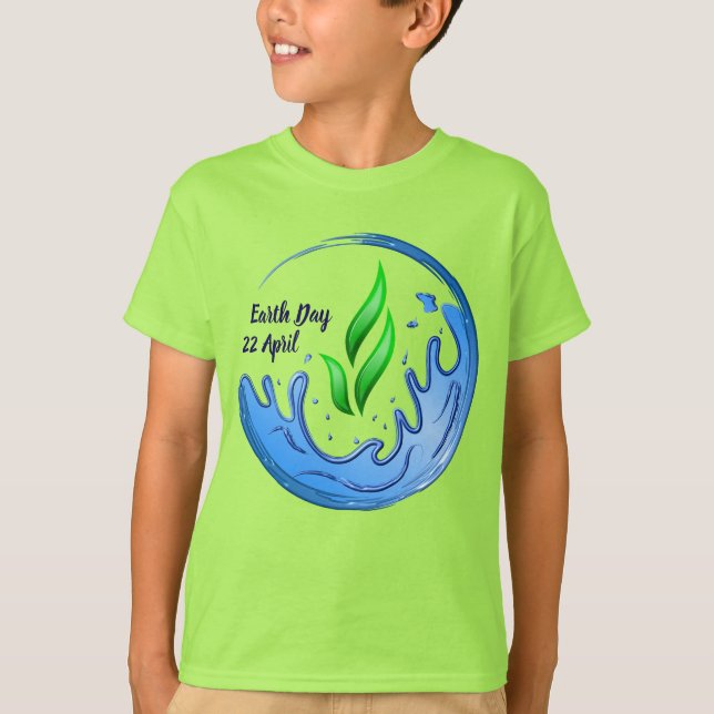 Earth Day 2025: Vår kraftfulla planetVapensköld T Shirt (Framsida)