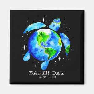 Earth Day 2025restore Earth Sea Turtle Art Spara Magnet
