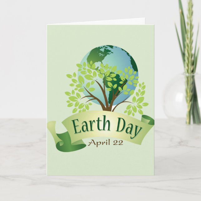 Earth Day 22 April Card Helgkort (Framsida)