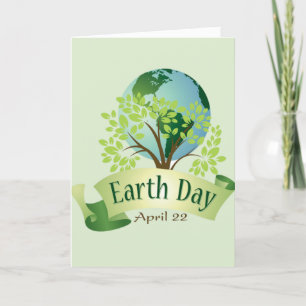 Earth Day 22 April Card Helgkort