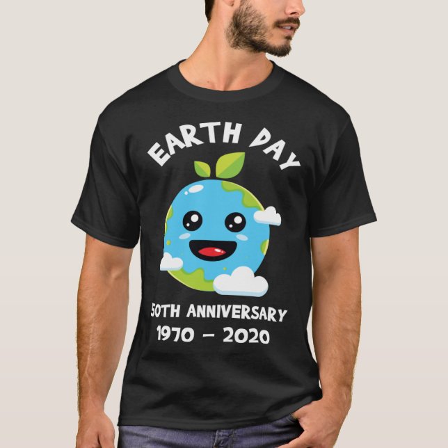 Earth Day 50th Anniversary  Protect The Earth T Shirt (Framsida)