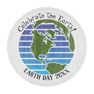 Earth Day Blue Grönt Globe Karta Planet