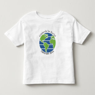 Earth Day Blue Grönt Globe Karta Planet T Shirt
