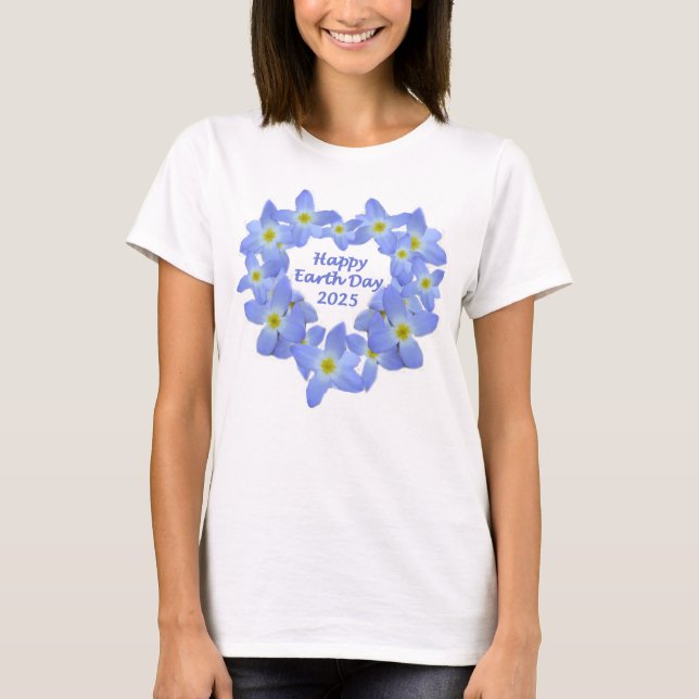 Earth Day Bluets T-Shirt (Framsida)