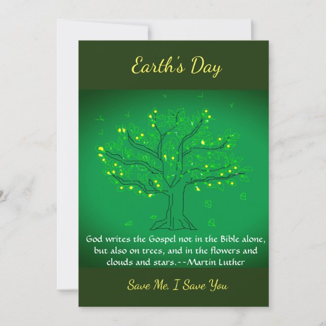 Earth Day Card Kort (Framsida)
