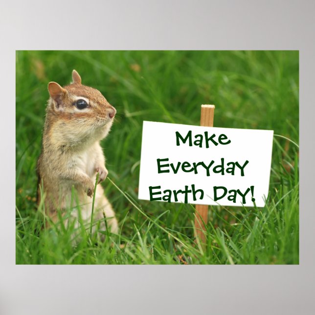 Earth Day Chipmunk Poster (Framsidan)