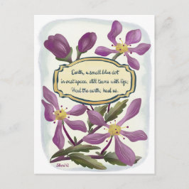 Earth Day: Crab Apple-Blommar i Gouache Vykort