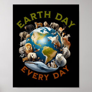 Earth Day Cute Earth Day 2025 Manar Women Kids Poster