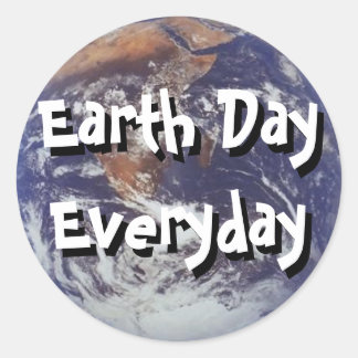 Earth Day - daglig fästning Runt Klistermärke