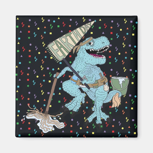 Earth Day Dino Magnet (Framsidan)