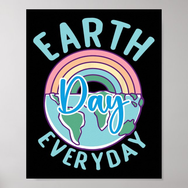 Earth Day Everaily Rainbow Heart Teacher Poster (Framsidan)