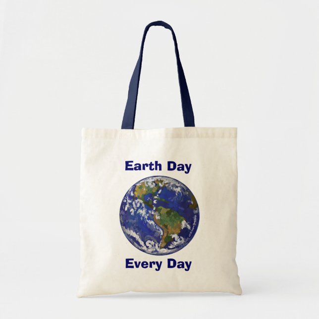 Earth Day Every Day-handväskan Tygkasse (Framsidan)