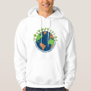 Earth Day Förändra Världen Citat Hoodie