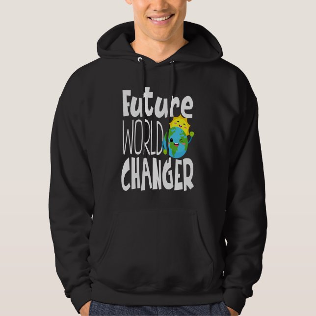 Earth Day Future World Changer Environmentalist  1 Hoodie (Framsida)