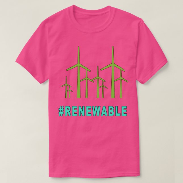 Earth Day Gift Solar Energy Wind Energy Renewable  T Shirt (Design framsida)