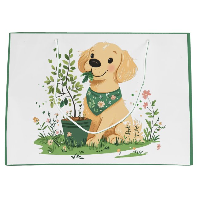 Earth Day Golden Retriever Hund  (Framsidan)