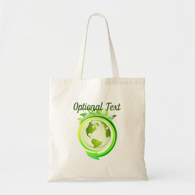 Earth Day Grönt Planet Tygkasse (Framsidan)