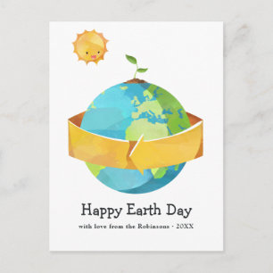 Earth Day Hälsning Helg Vykort