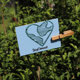 Earth Day Heart Earthy Kärlek Stämpel