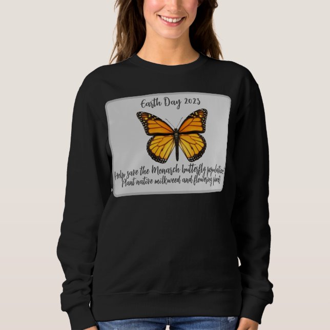 Earth Day - Hjälp Sparan med Monarch Butterfly T Shirt (Framsida)