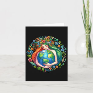 Earth Day Kärlek Mor Earth Planet Hug Nature Envi Kort