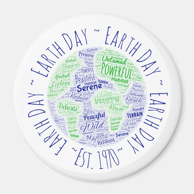 Earth Day Ord Art Magnet (Framsidan)