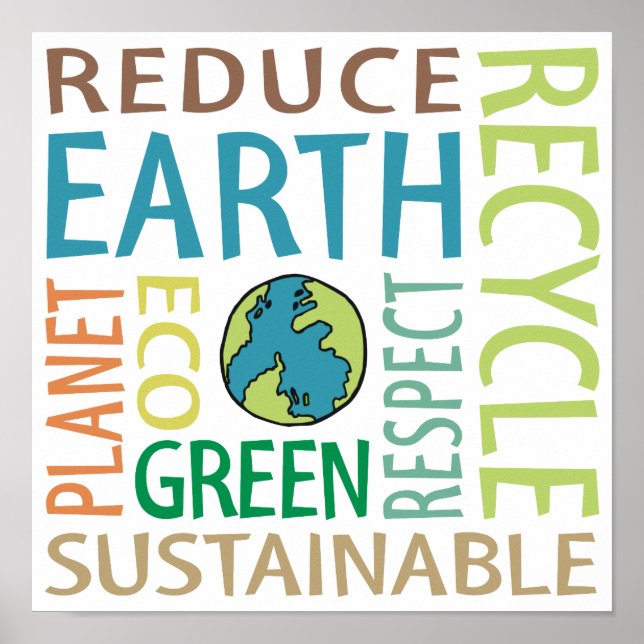 Earth Day Ord Art Poster (Framsidan)
