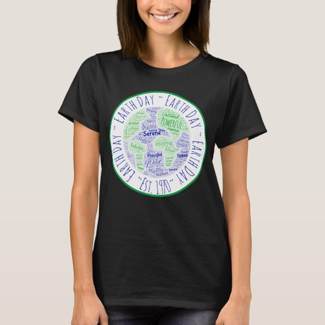 Earth Day Ord Art T-Shirt (Framsida)