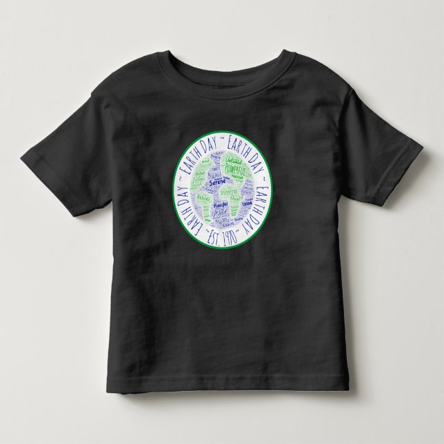 Earth Day Ord Art T-Shirt (Framsida)