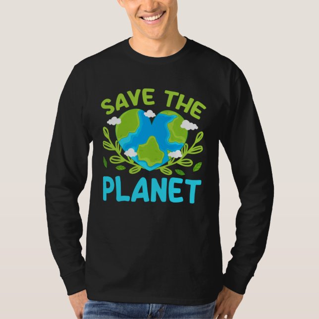 Earth Day Planet Vegan Animals Environment Generic T Shirt (Framsida)