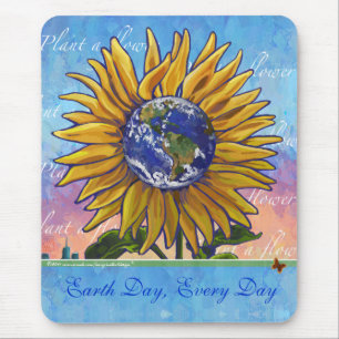 Earth Day, Plant a Flower Mousepad Musmatta
