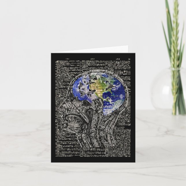 Earth Day Restore Earth Brain Art Räddar planetna Kort (Framsida)