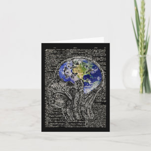 Earth Day Restore Earth Brain Art Räddar planetna Kort