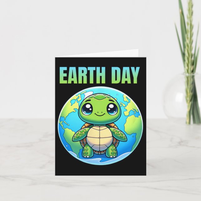 Earth Day Restore Earth Turtle 2025 Kort (Framsida)