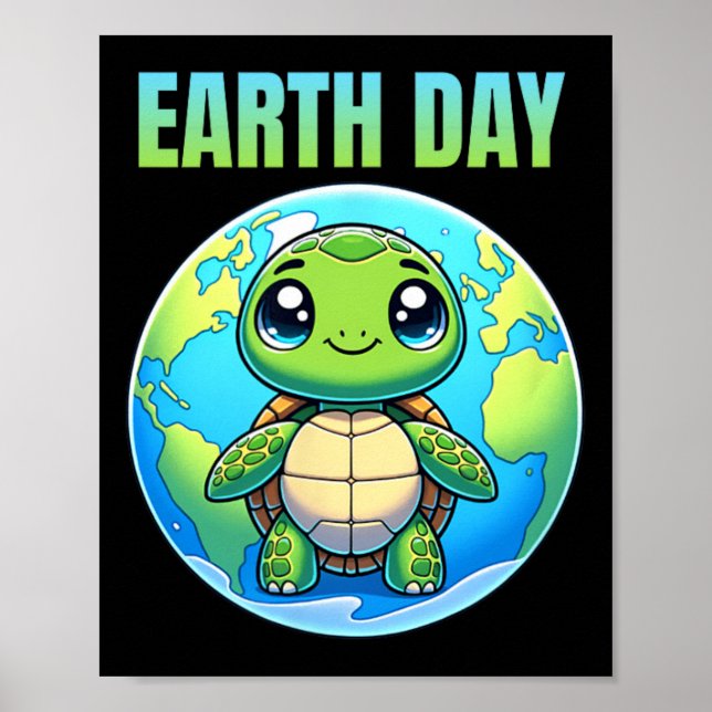 Earth Day Restore Earth Turtle 2025 Poster (Framsidan)
