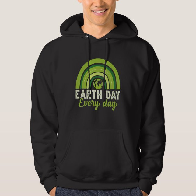 Earth Day  Save Our Home Plant More Trees Go Plane Hoodie (Framsida)