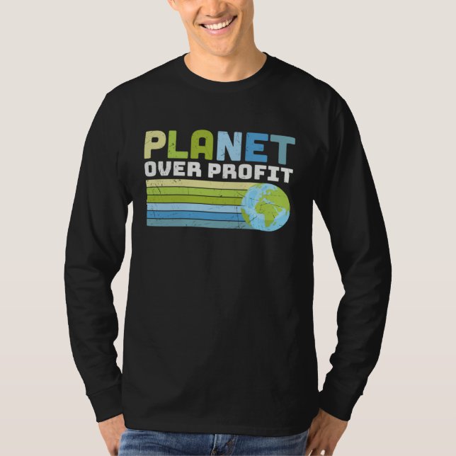 Earth Day  Save Our Home Trees Go Planet Over Prof T Shirt (Framsida)