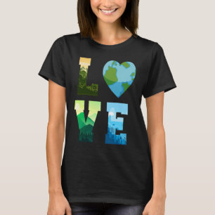 Earth Day Science Kärlek Environmental Activism Ma T Shirt