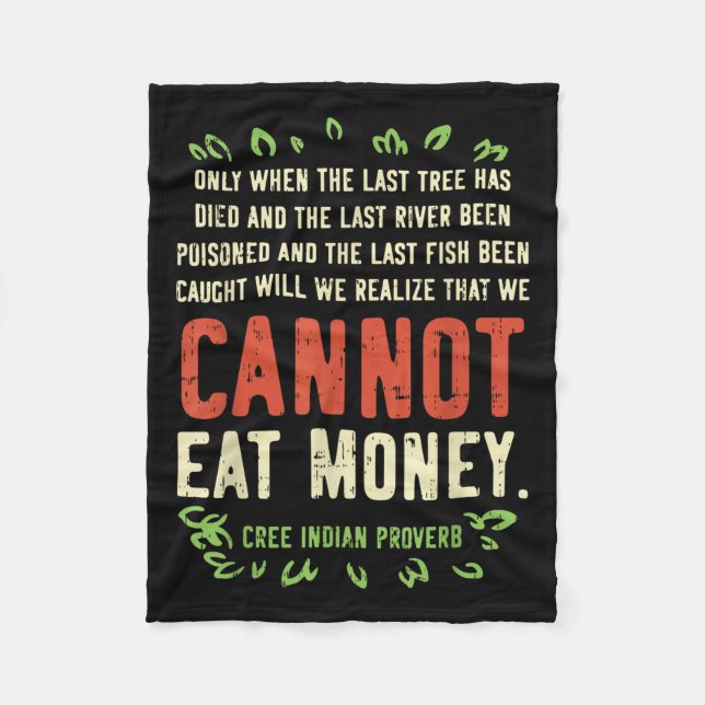 Earth Day Shirt Pro Save Environment Quote Last Tr Fleecefilt (Framsidan)