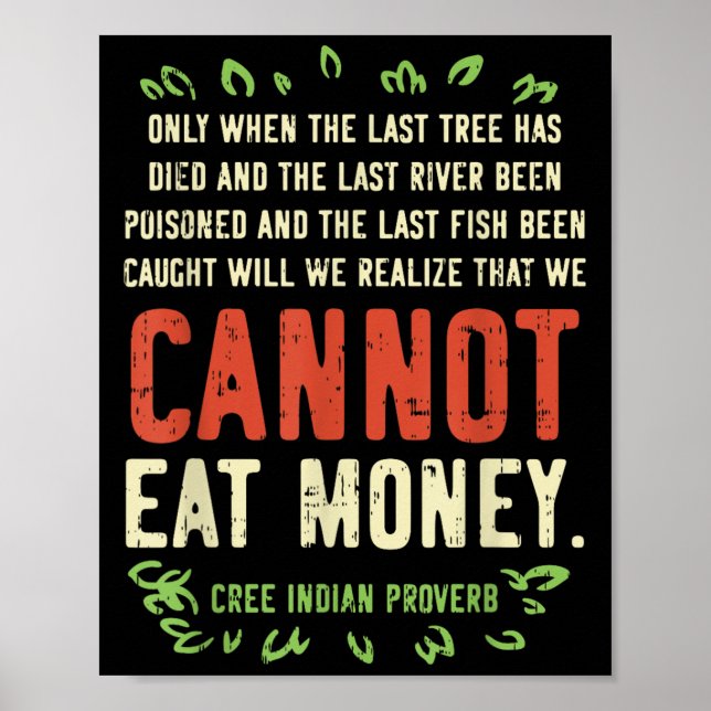 Earth Day Shirt Pro Save Environment Quote Last Tr Poster (Framsidan)