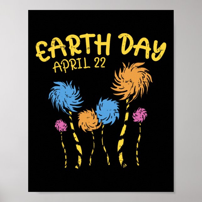 Earth Day Shirt Spara Environment Eco Träd Boy Gir Poster (Framsidan)