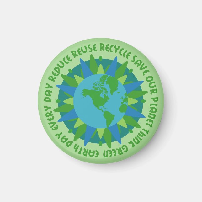 Earth Day Slogans Magnet (Framsidan)