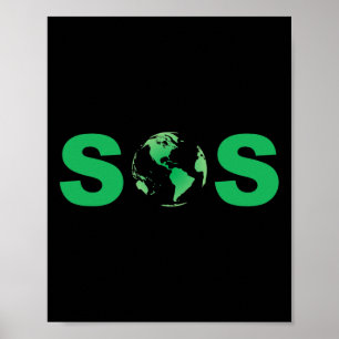 Earth Day Sos ProScience Räddar planetna Sustaina Poster