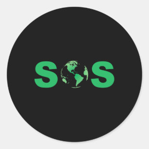 Earth Day Sos ProScience Räddar planetna Sustaina Runt Klistermärke