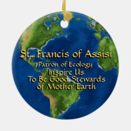 Earth Day & St Francis of Assisi Julgransprydnad Keramik