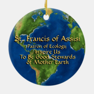 Earth Day & St Francis of Assisi Julgransprydnad Keramik