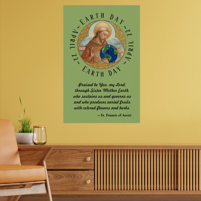 Earth Day & St Francis of Assisi Poster (Vardagsrum 2)
