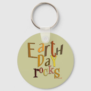 Earth Day Sten Keychain Nyckelring