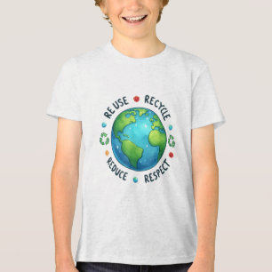 Earth Day Teacher Environment Day Återvinna Earth T Shirt